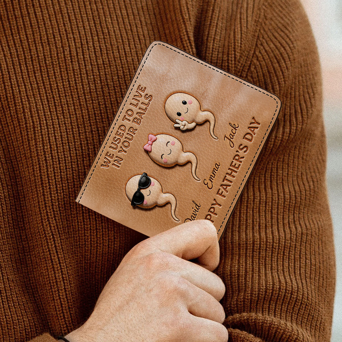 Custom Any Photo - Personalized Father Leather Wallet