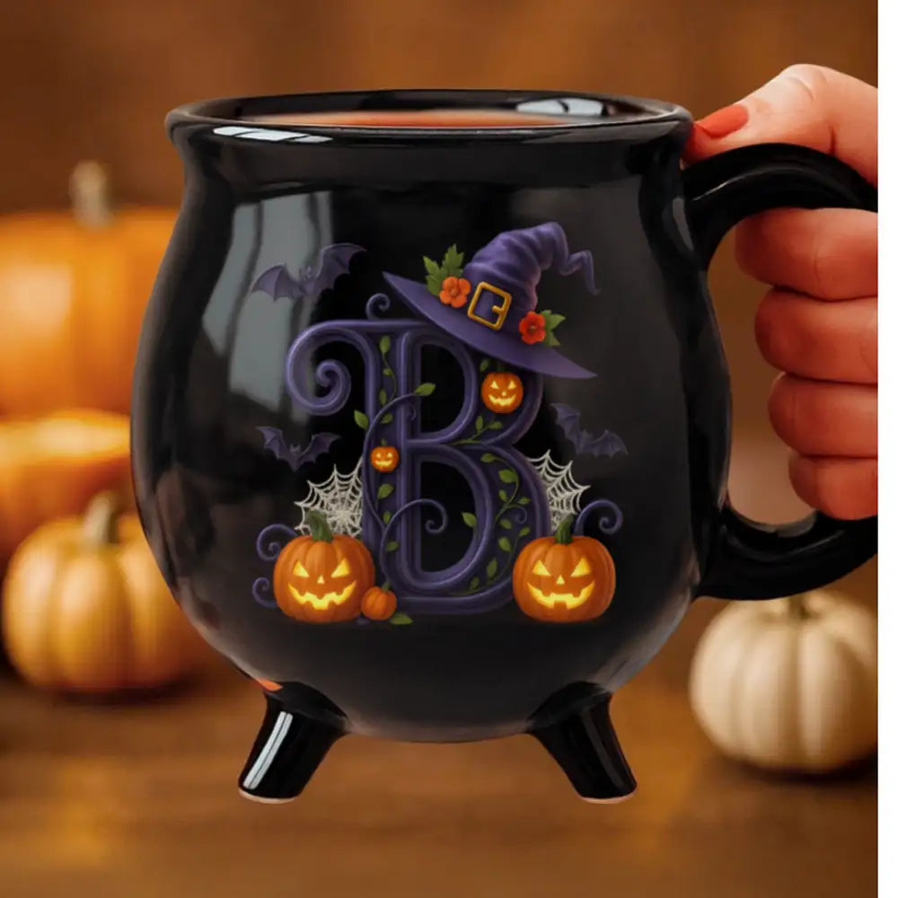 Halloween Ceramic Cauldron Mug, High Clarity, Gift for Friends & Family