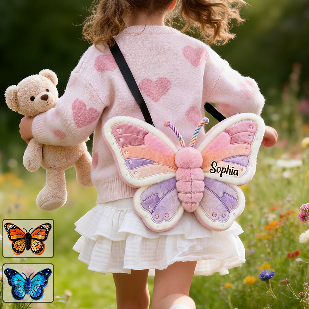 Love Butterfly - Personalized Butterfly Plush Crossbag