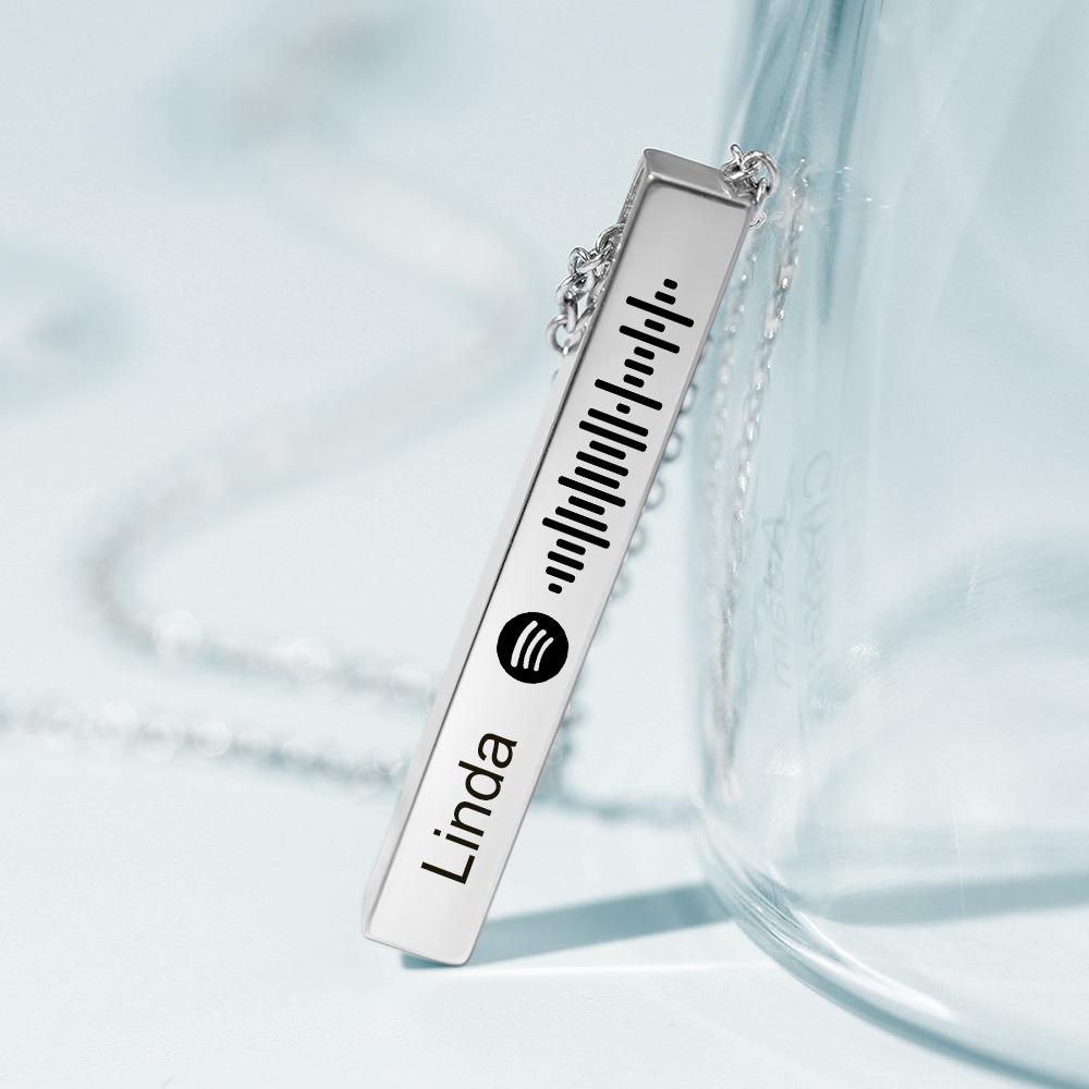 My Favorite Song - Personalized Flexible Square Shaped Bar Necklace