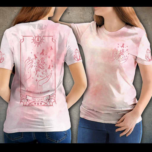 The Cure Breast Cancer Awareness All Over T-shirt and Hoodie