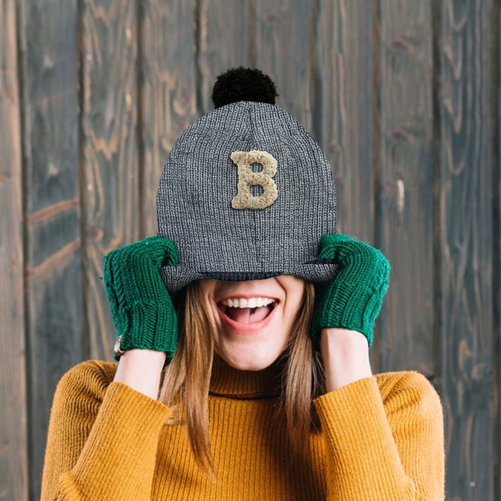 Initials Name Custom Alphabet - Personalized Family Beanie Hat