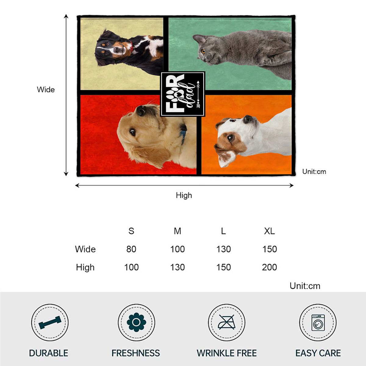 Dog Mom/ Cat Mom/ Fur Dad.... - Gift for dog lovers, dog lover, cat lover - Personalized Blanket
