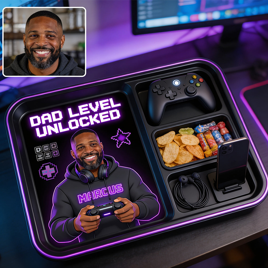 Gamer Dad - Personalized Father Catch-All Tray