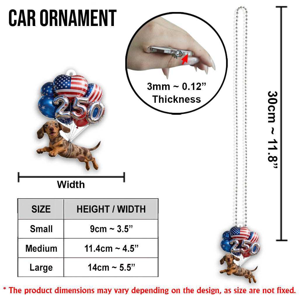 Hanging Dog Cat Pet 250 Balloons - Personalized Dog Transparent Car Ornament