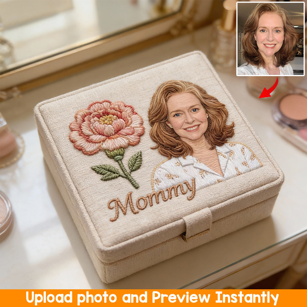 Custom Any Photo Birthmonth Flower - Personalized Self Love Jewelry Box