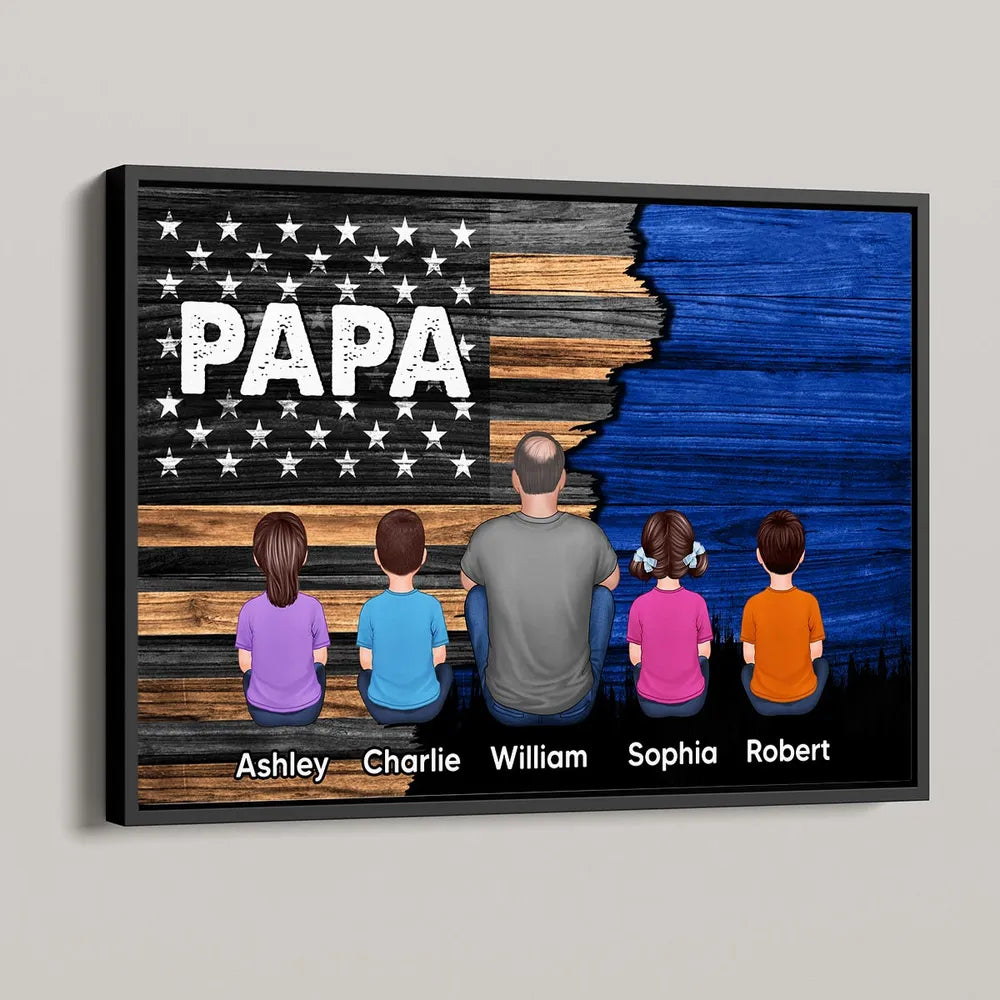To Dad with Love – Custom Poster with Kids’ Names – Thoughtful Father’s Day Gift from the Family