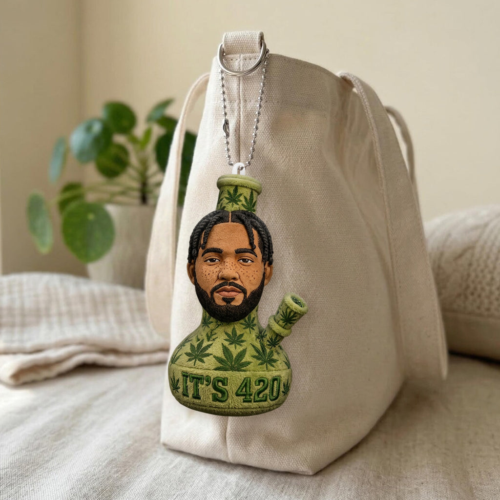 Any Photo Funny 420 Gift - Personalized Weed Plush Keychain