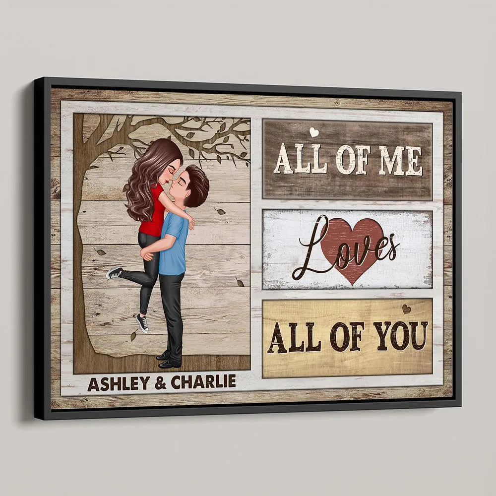 Custom Couple Poster All Of Me Loves All Of You Modern Romantic Wall Art Unique Gift For Anniversary Birthday Or Christmas