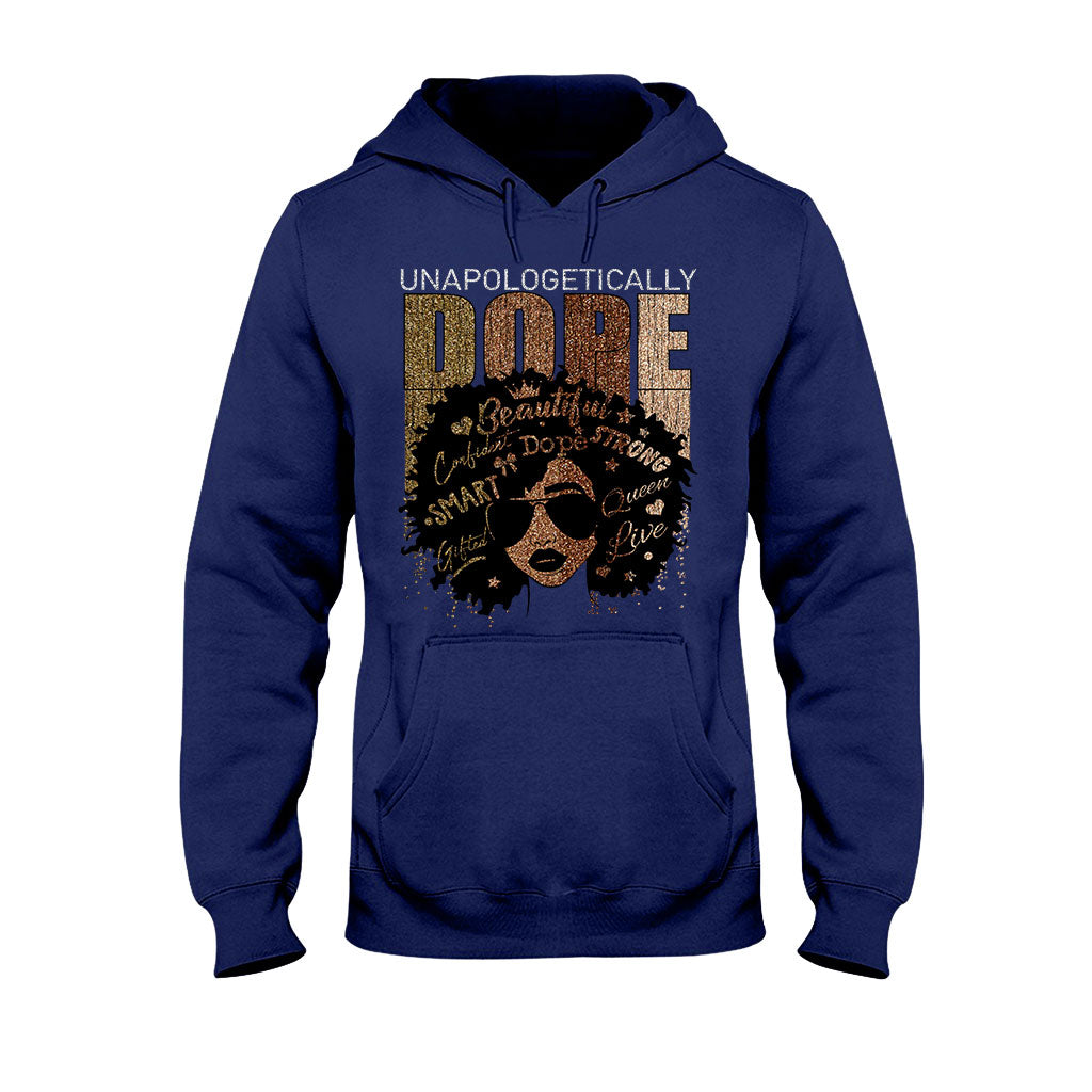 Black Queen - African American T-shirt and Hoodie With Faux Glitter Print 1121