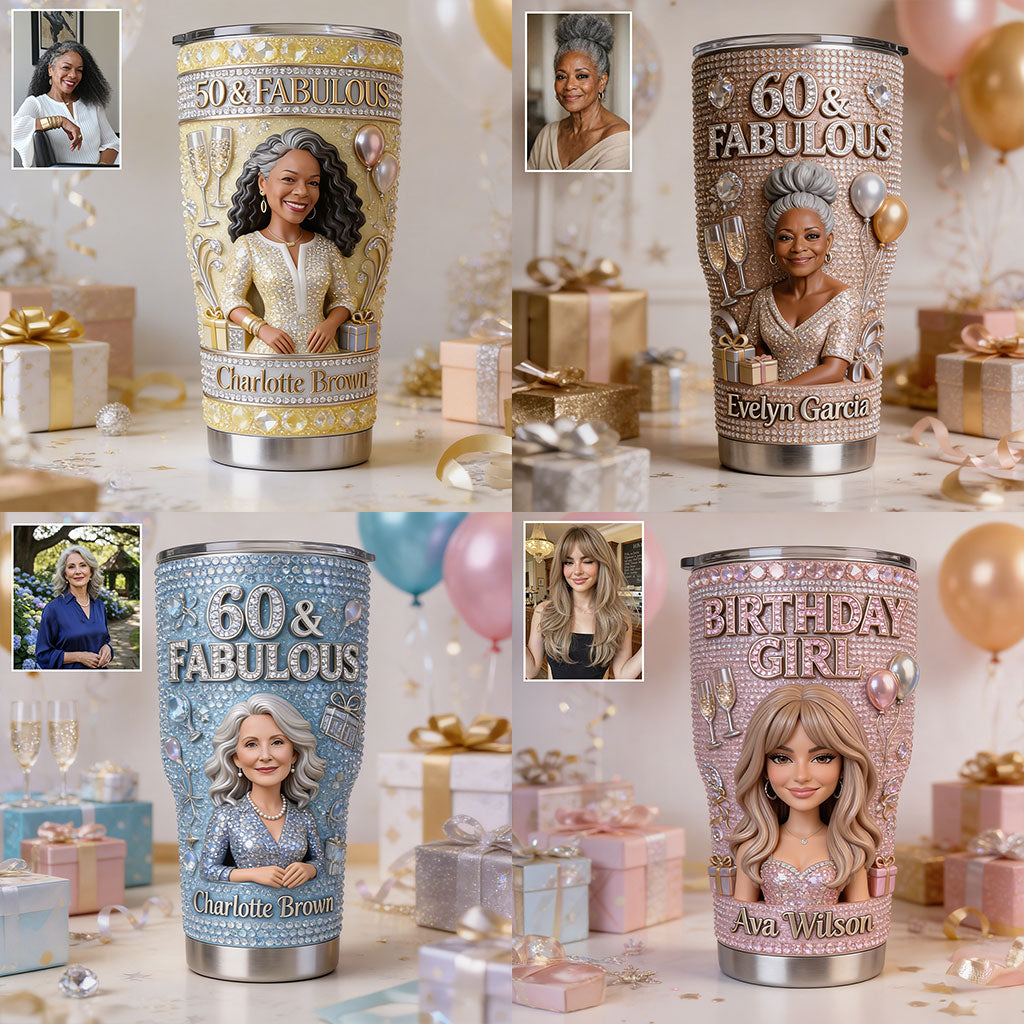 Custom Any Photo - Personalized Birthday Tumbler