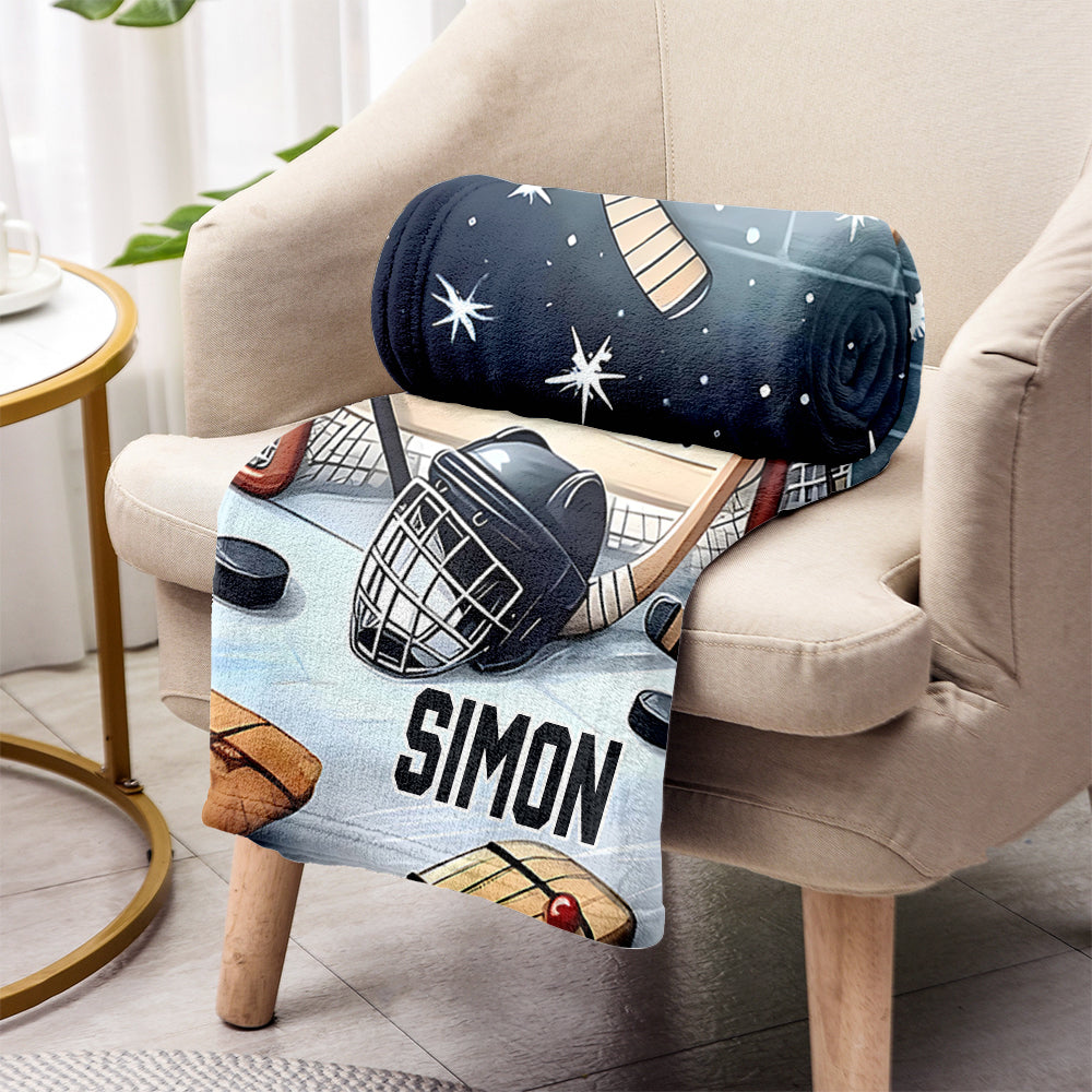 Hockey Season - Personalized Hockey Blanket