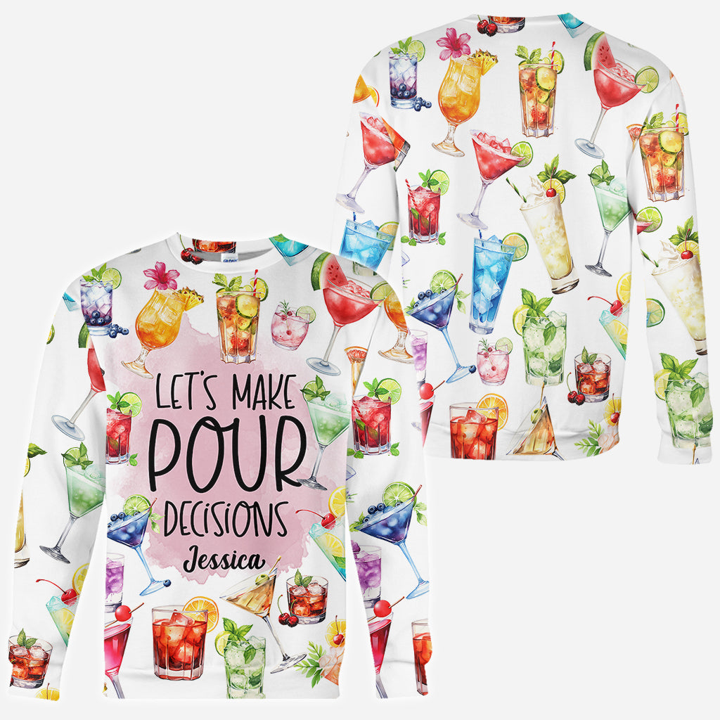 Let's Make Pour Decisions - Personalized Cocktail All Over Shirt