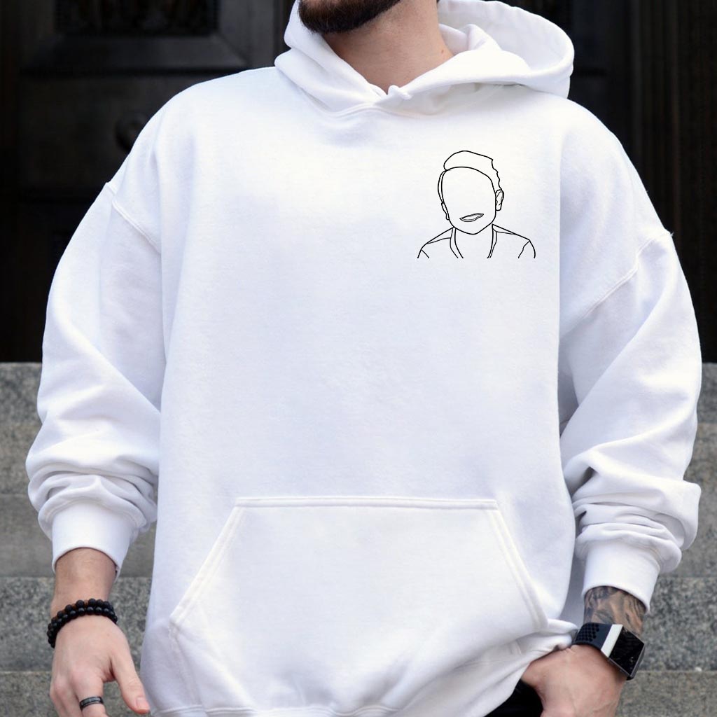 Custom Line Art - Personalized Kid Embroidered Hoodie
