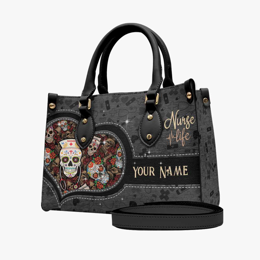 Nurse Life - Personalized Nurse Leather Handbag