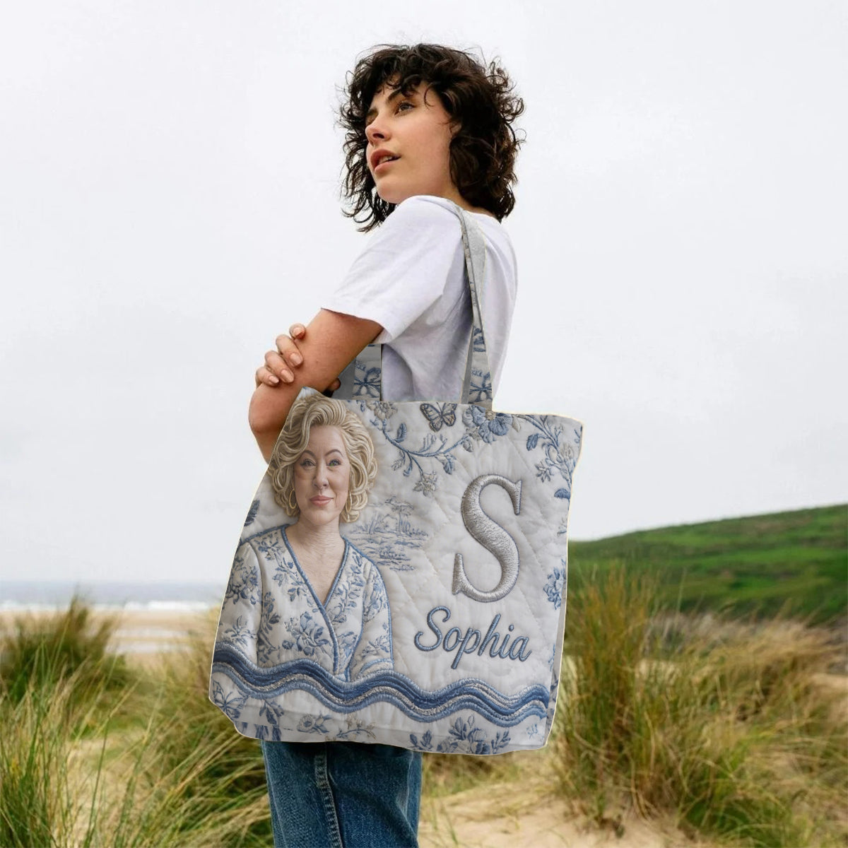 Custom Any Photo - Personalized Self Love Quilted Tote Bag