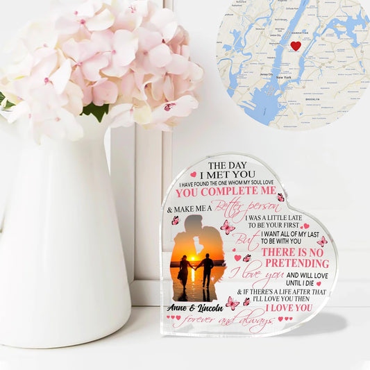 To My Wife - Personalized Couple Custom Shaped Acrylic Plaque