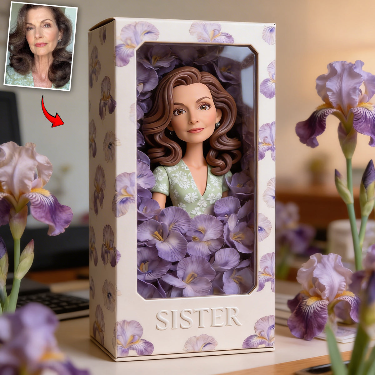 Custom Any Photo, Any Flower - Personalized Flower Lover Custom Shaped Acrylic Plaque