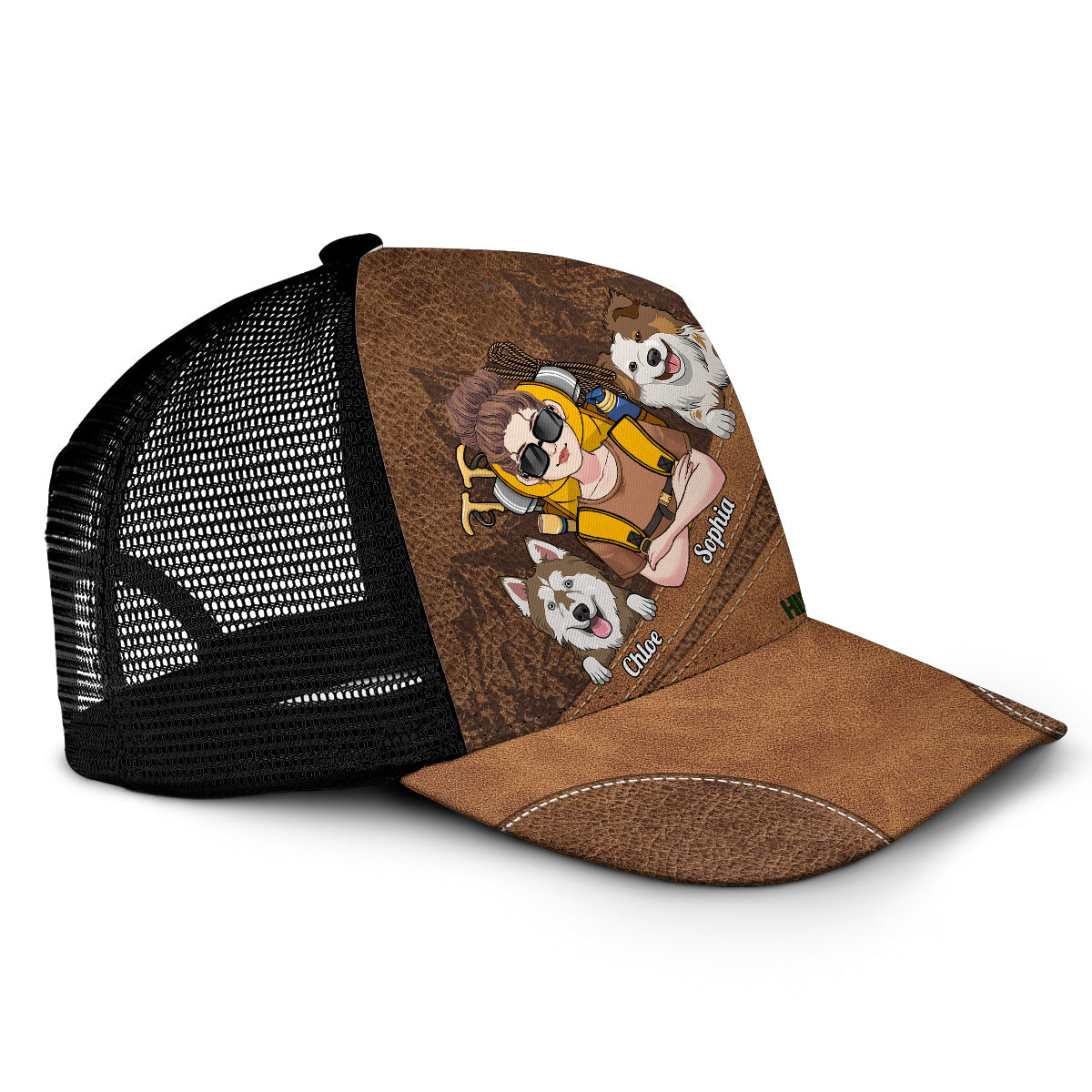 Hiking And Dogs - Personalized Hiking Trucker Hat