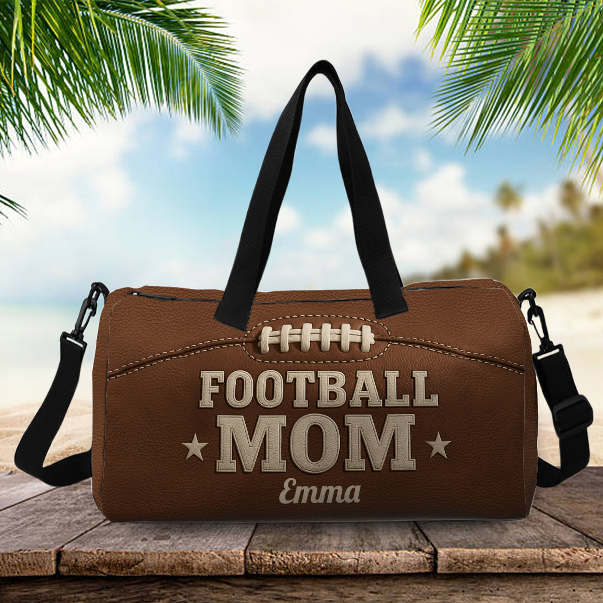 Football Mom/ Dad/ Nana/ Papa/ Uncle/ Aunt.... - Personalized Football Duffle Bag