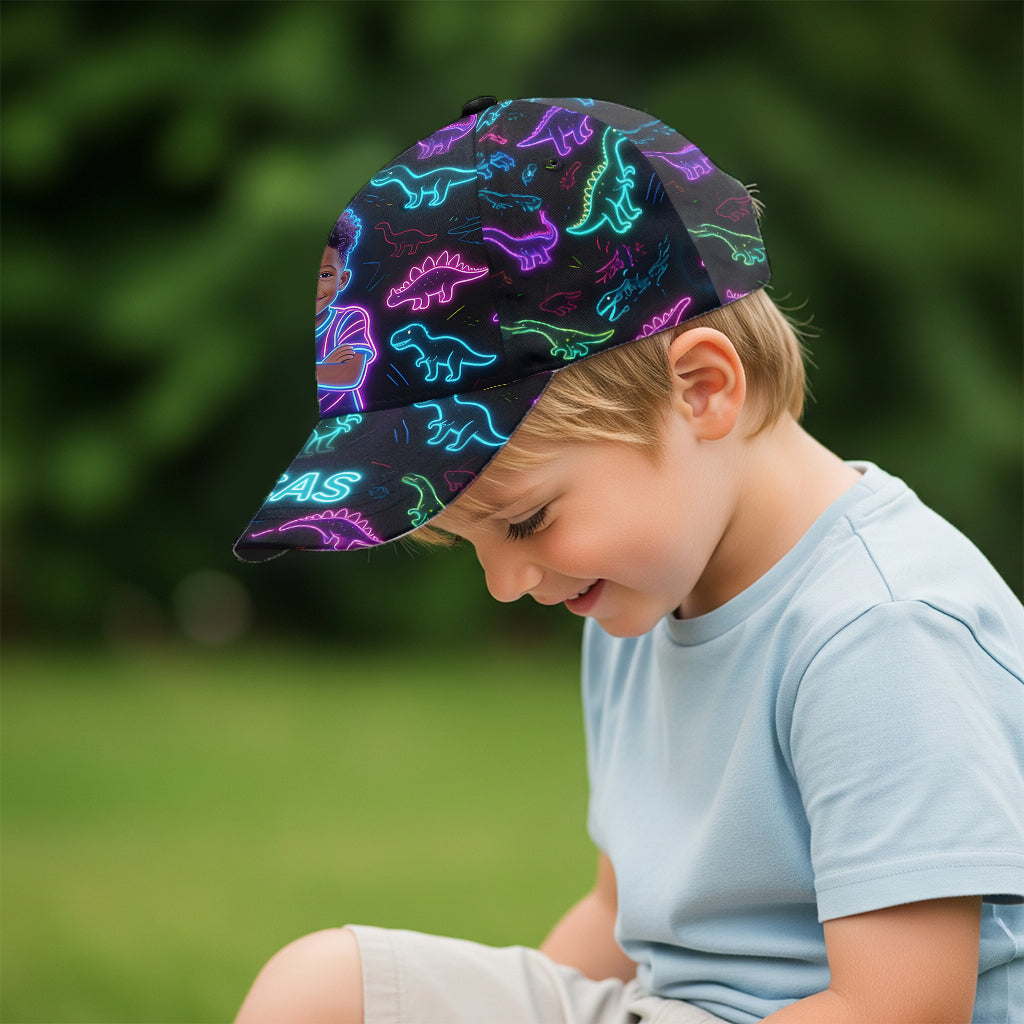 Dinosaur Pattern Custom From Photo - Personalized Kid Classic Cap