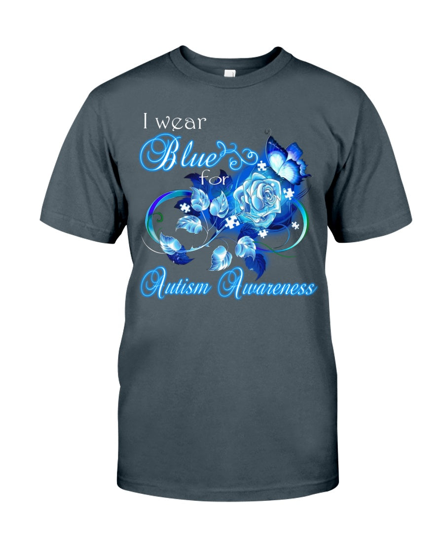 Autism Awareness Blue Flower - Autism Awareness T-shirt and Hoodie 0921
