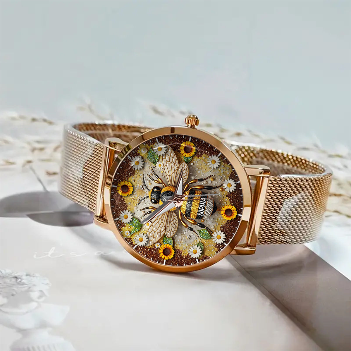 Daisy Bee - Personalized Bee Women Hand Watch