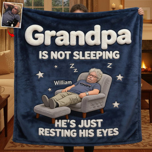 Dad Is Not Sleeping - Personalized Father Blanket