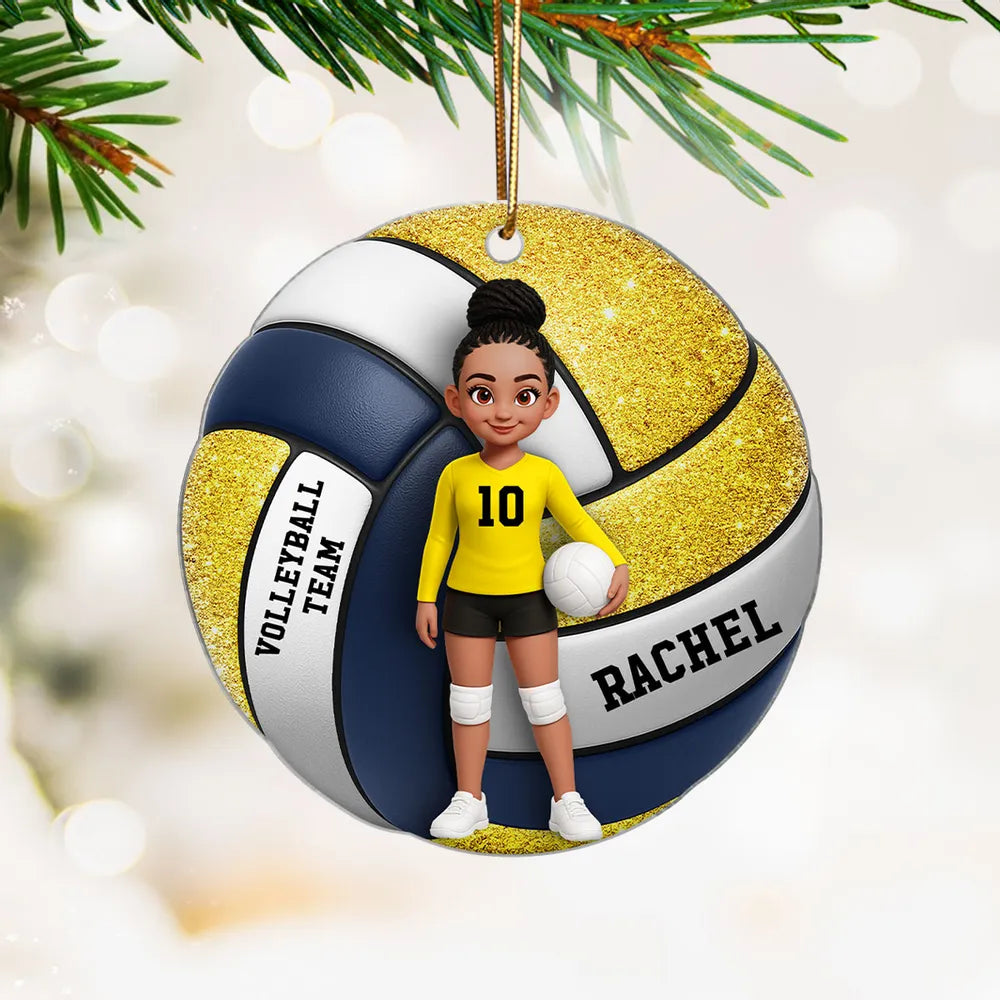 Acrylic Ornament for Volleyball Players | Custom Sporty Design, Gift-Ready Keepsake for Her