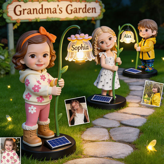 Grandma's Garden - Personalized Grandma Garden Solar Light