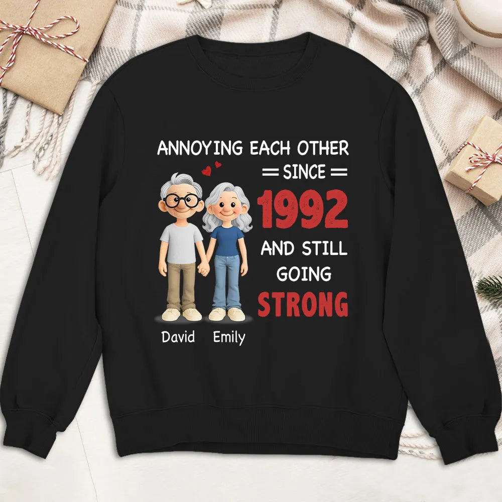 “Annoying Each Other Since 1992” Retro Couple Tee – Funny Anniversary Gift