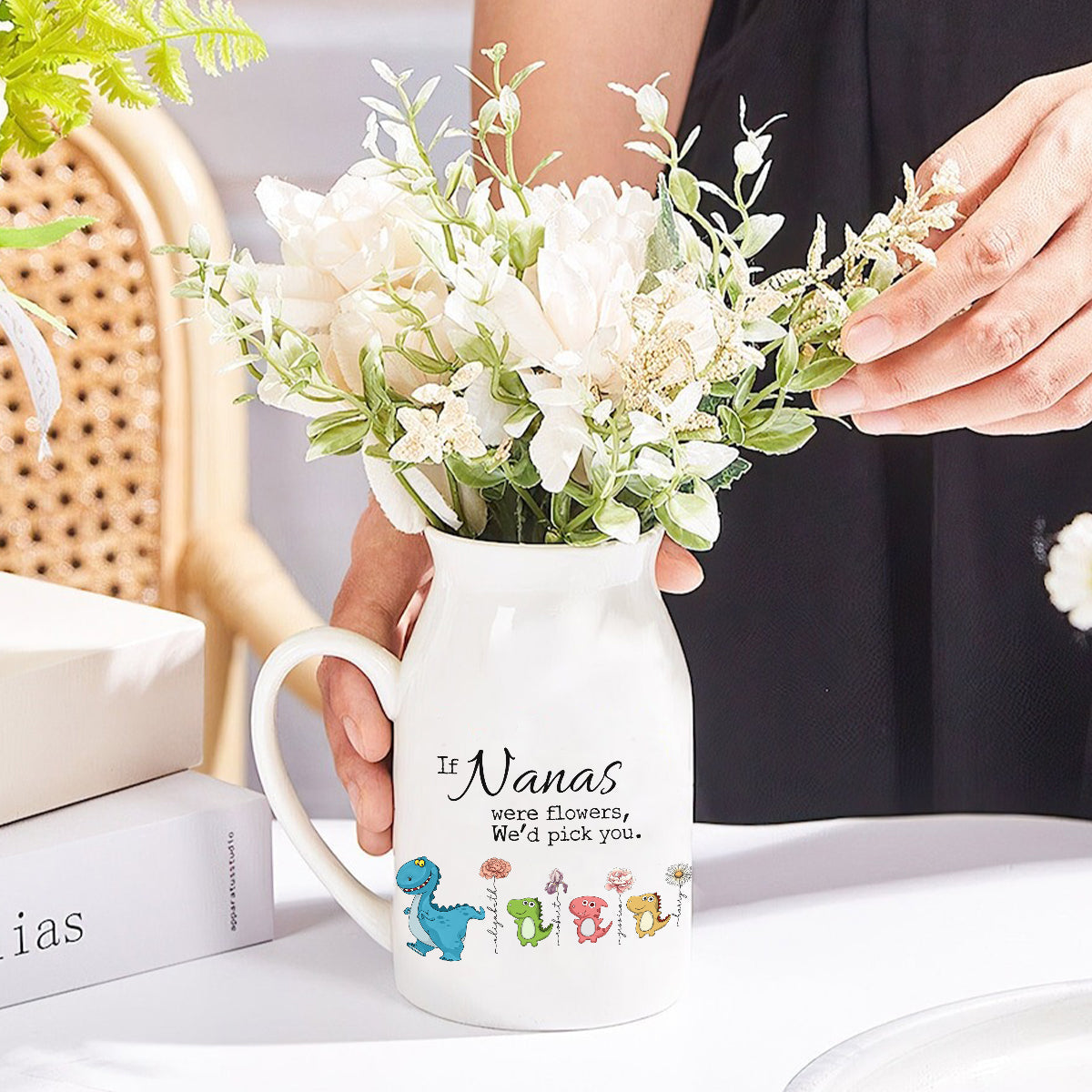 If Nana Were Flowers - Personalized Grandma Ceramic Flower Vase
