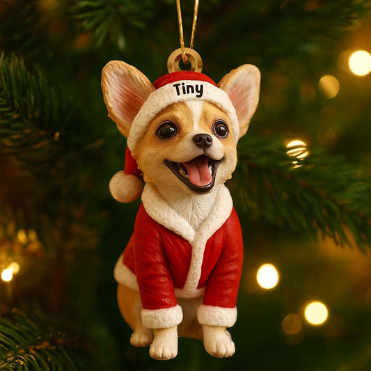 Furry Christmas - Personalized Dog Ornament