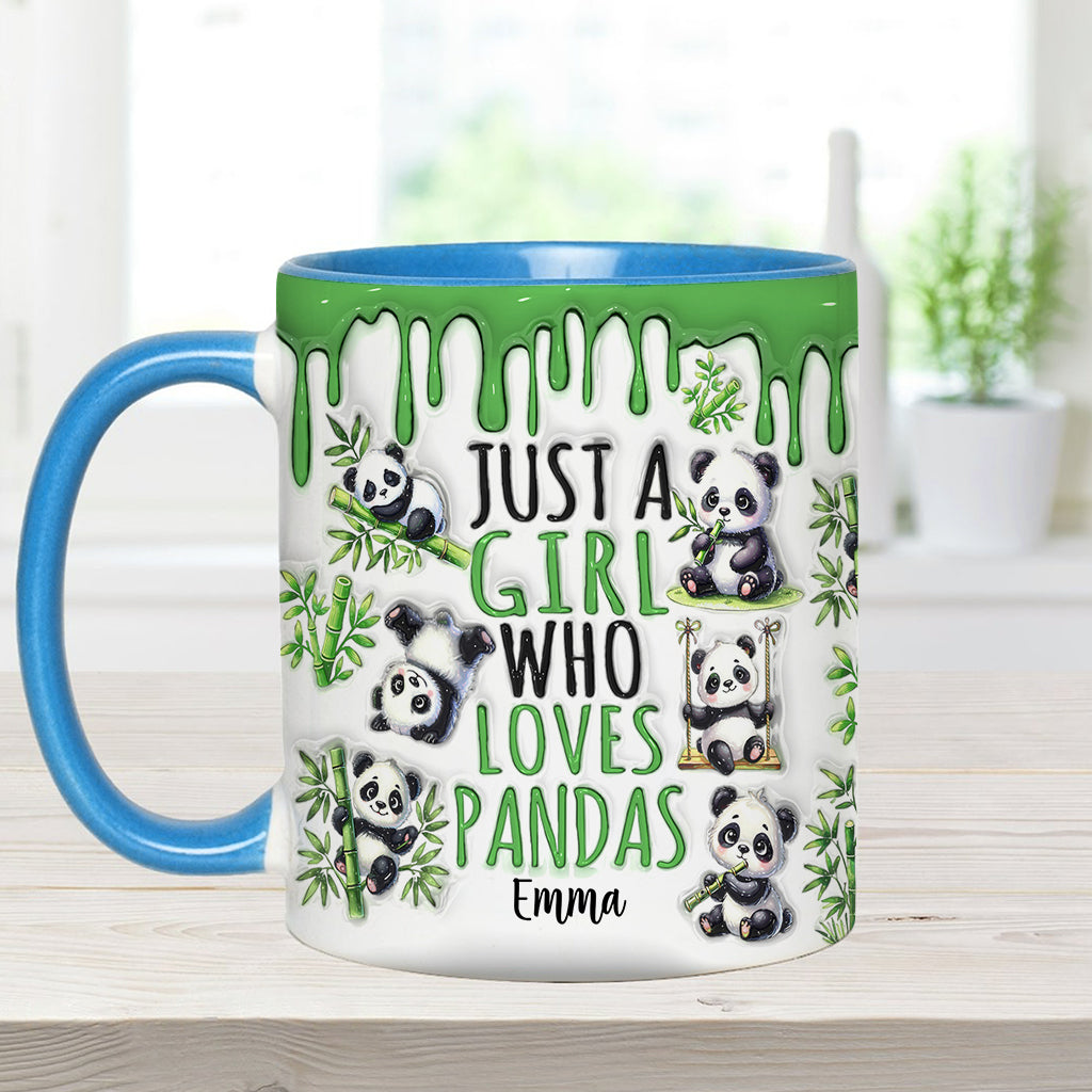 Just A Girl Who Loves Pandas - Personalized Panda Lover Accent Mug
