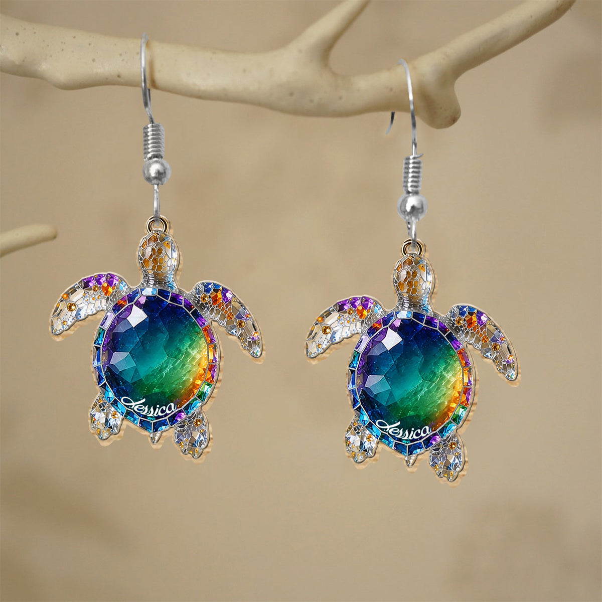 Beautiful Turtle - Personalized Turtle Earrings