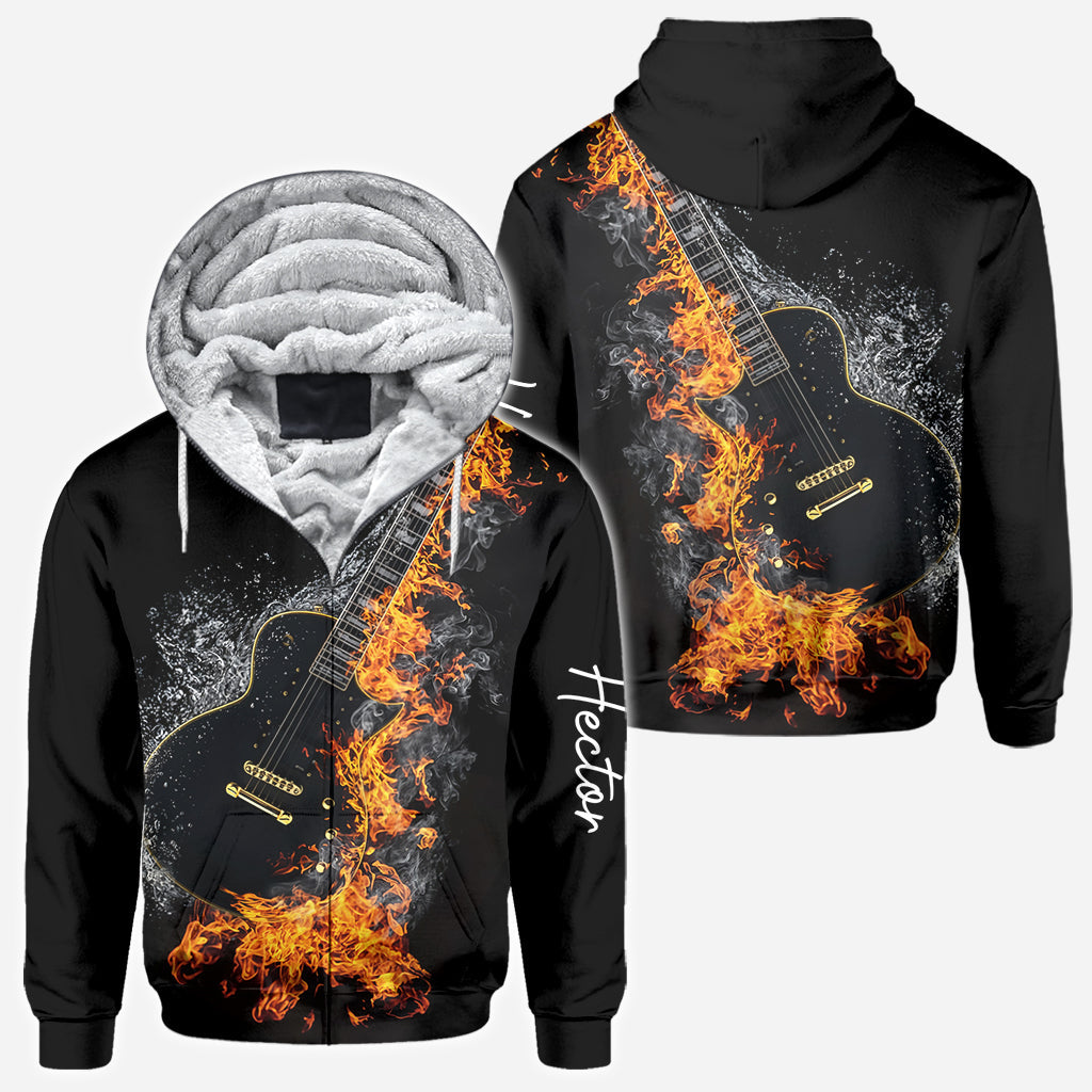 Blazing Guitar - Personalized Guitar All Over Shirt