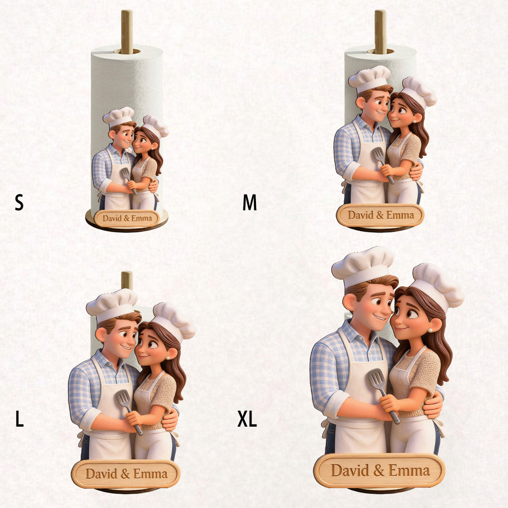 Custom Any Photo Our Kitchen - Personalized Couple Paper Towel Stand