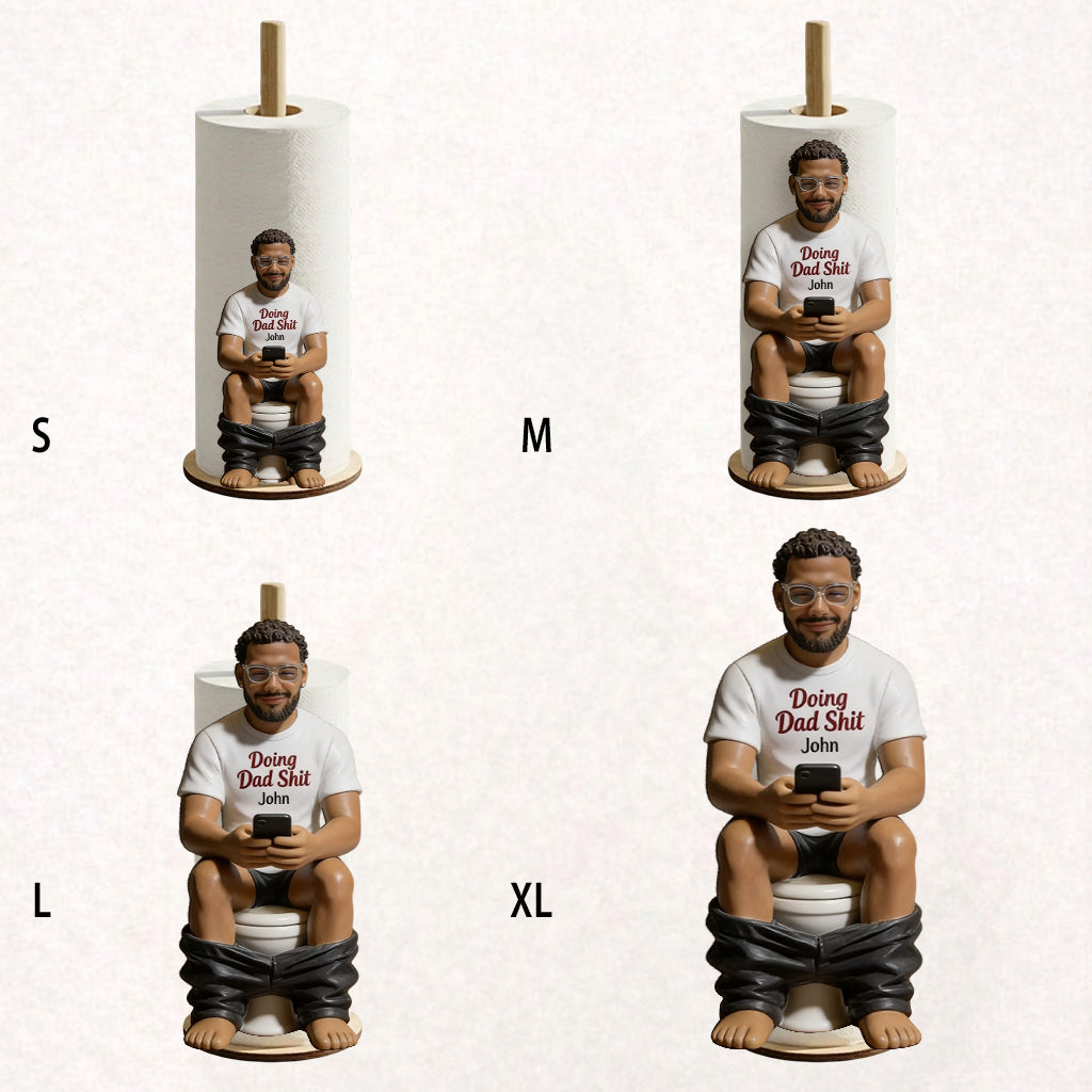 Doing Dad Sht - Personalized Father Paper Towel Holder & Soap Dispenser