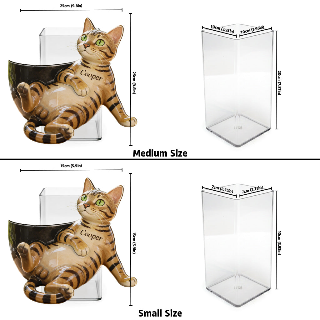 Custom Any Photo - Personalized Cat Acrylic Pot