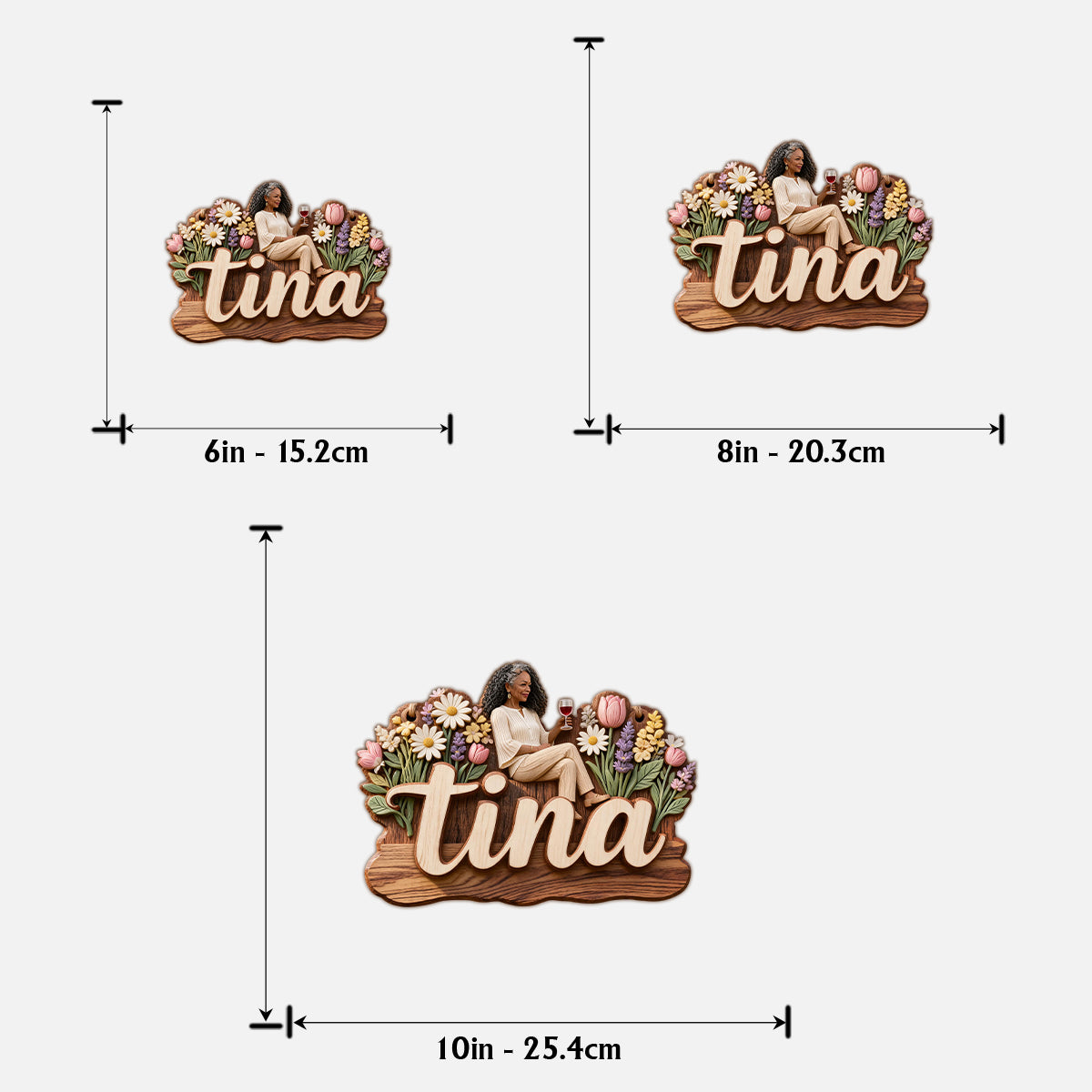 Custom Any Name My Beautiful Garden - Personalized Gardening 2 Layered Wood Sign / Wood Plaque