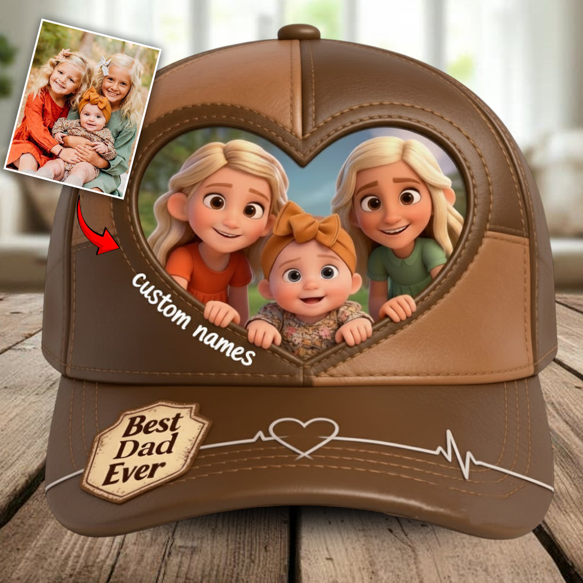 Custom From Any Photo - Personalized Father Classic Cap