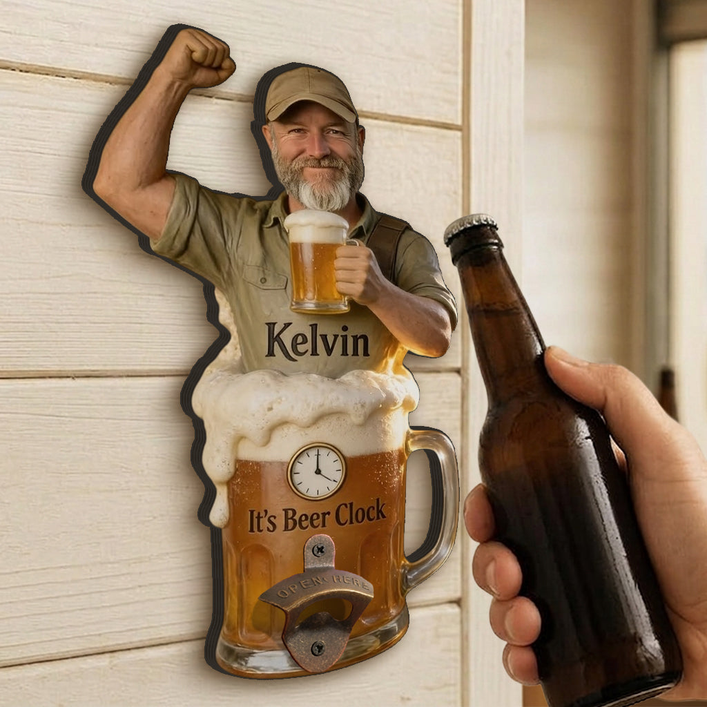 It's Beer Clock - Personalized Beer Wall Bottle Opener