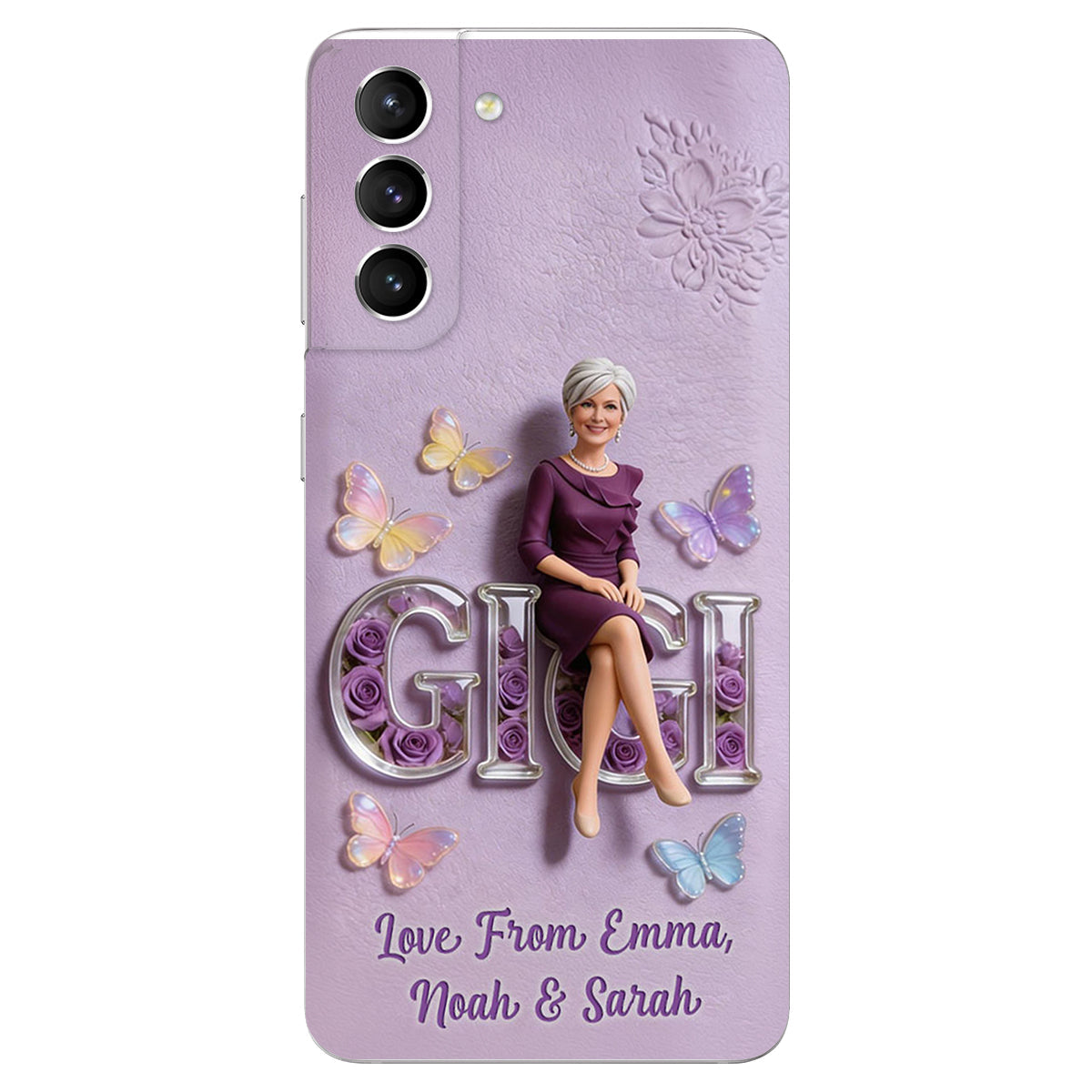 Custom Any Photo - Personalized Mother 3D Embossed Leather Phone Case