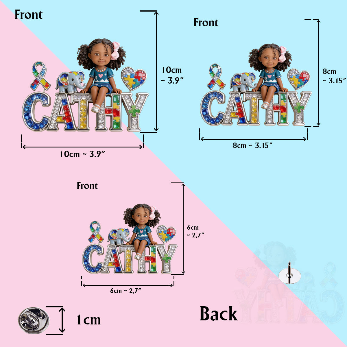 Autism Awareness - Personalized Autism Awareness Pin