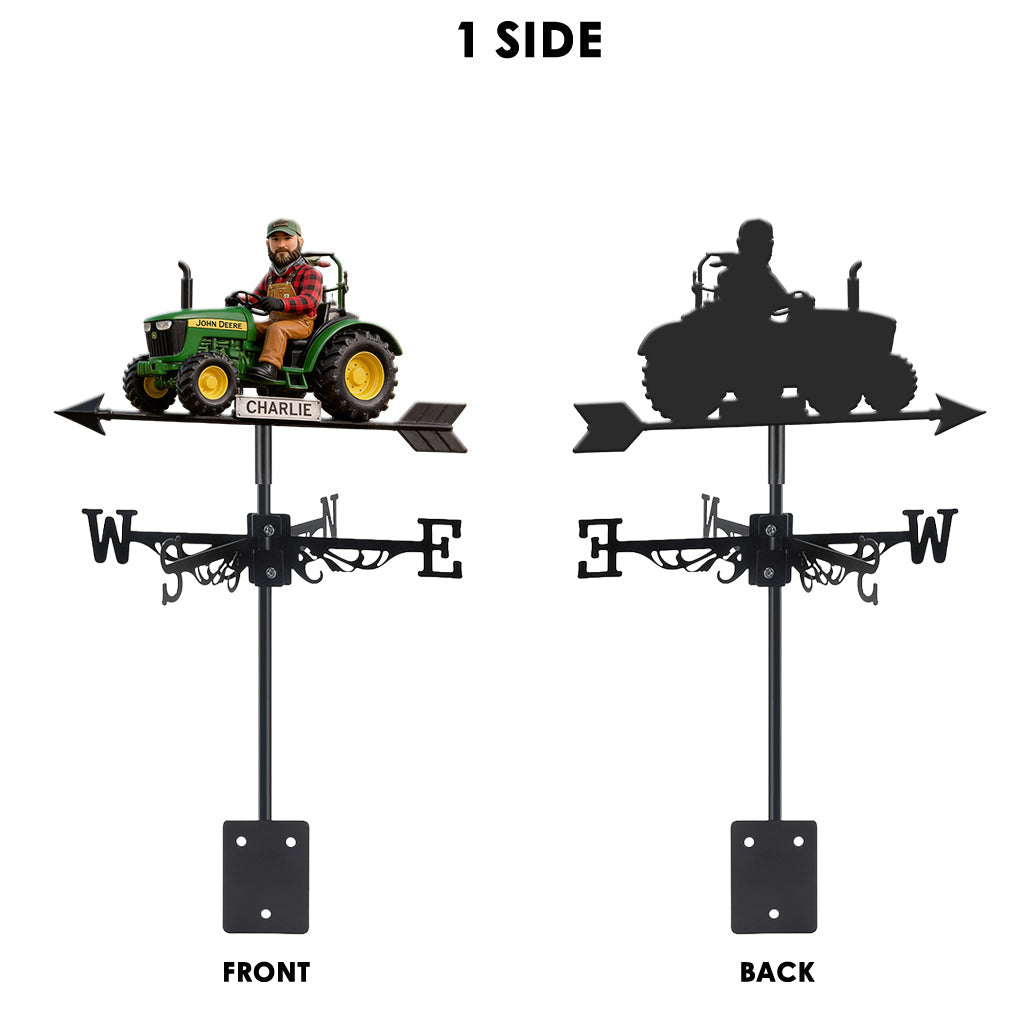 Easily Distracted By Tractors - Personalized Farmer Weather Vane