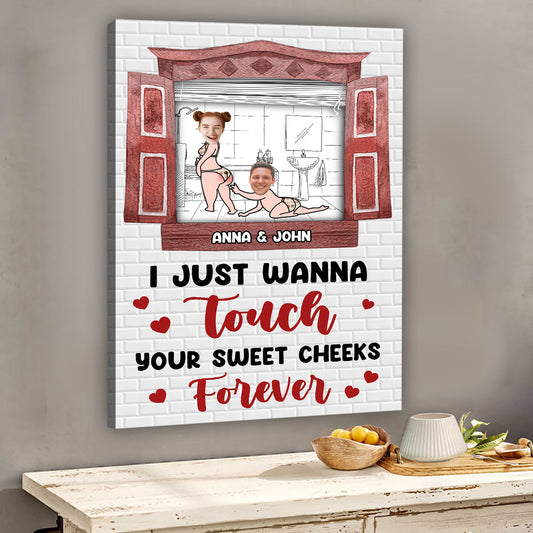 I Just Want To Touch - Personalized Couple Canvas And Poster