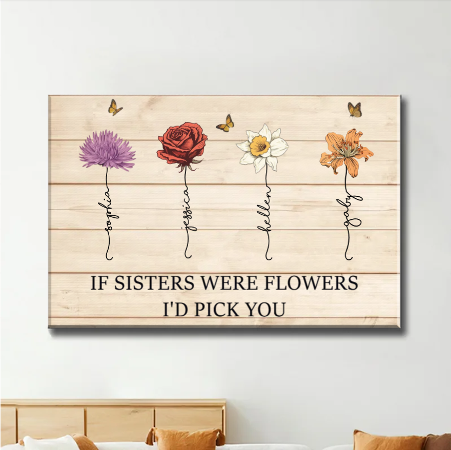 If Friends Were Flowers I'd Pick You - Personalized Cup or Poster or Ornament or Jewelry Dish or Plaque or Keychain