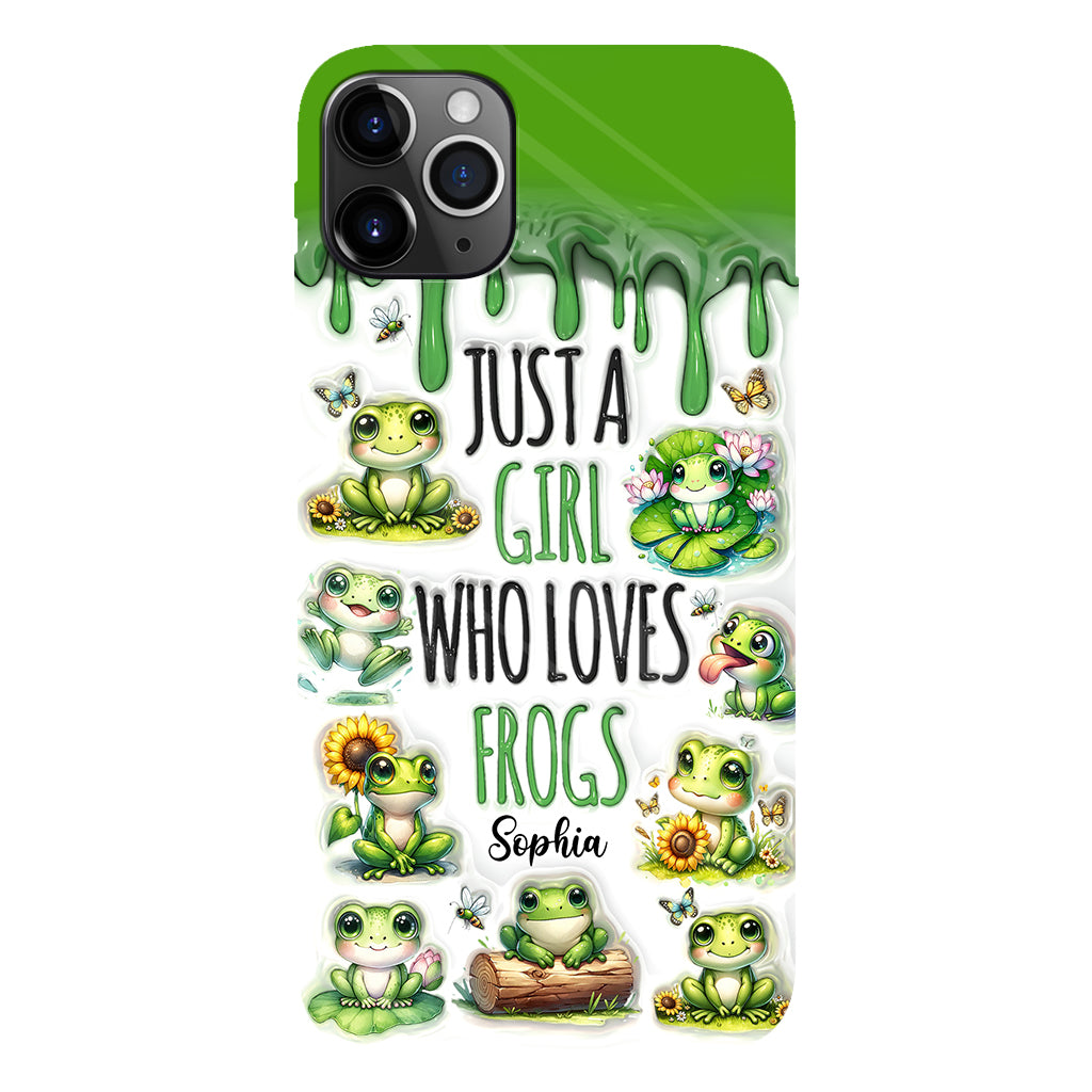 Just A Girl Who Loves Frogs - Personalized Frog Full Print Phone Case