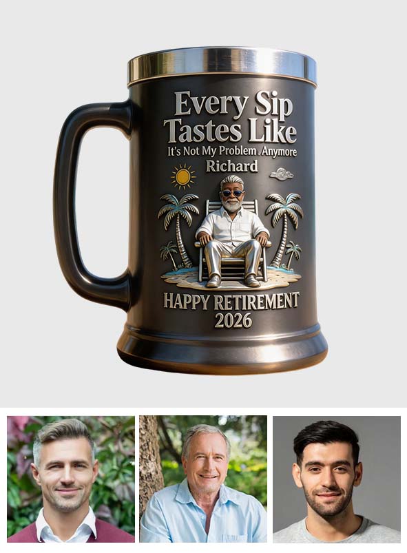 Happy Retirement - Personalized Retired Beer Stein
