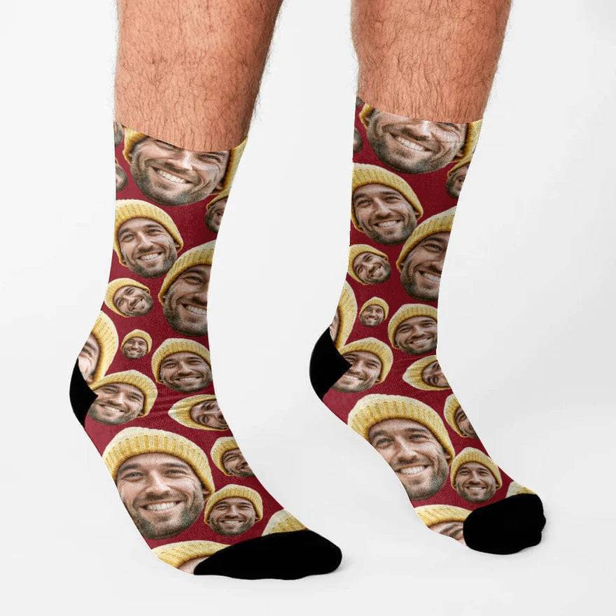 Smile with Every Step - Personalized Photo Socks for Him & Her - Fun & Unique Gift Idea